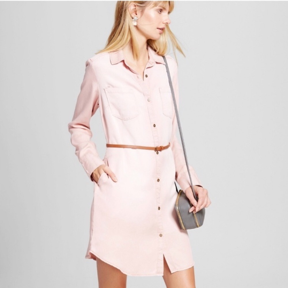 NWT Light Pink Shirt Dress!